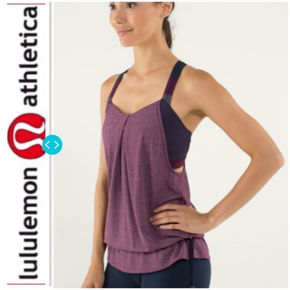 #142 🍋Lululemon Restless Tank Sz 6-Sm Heathered Plum - Picture 1 of 16